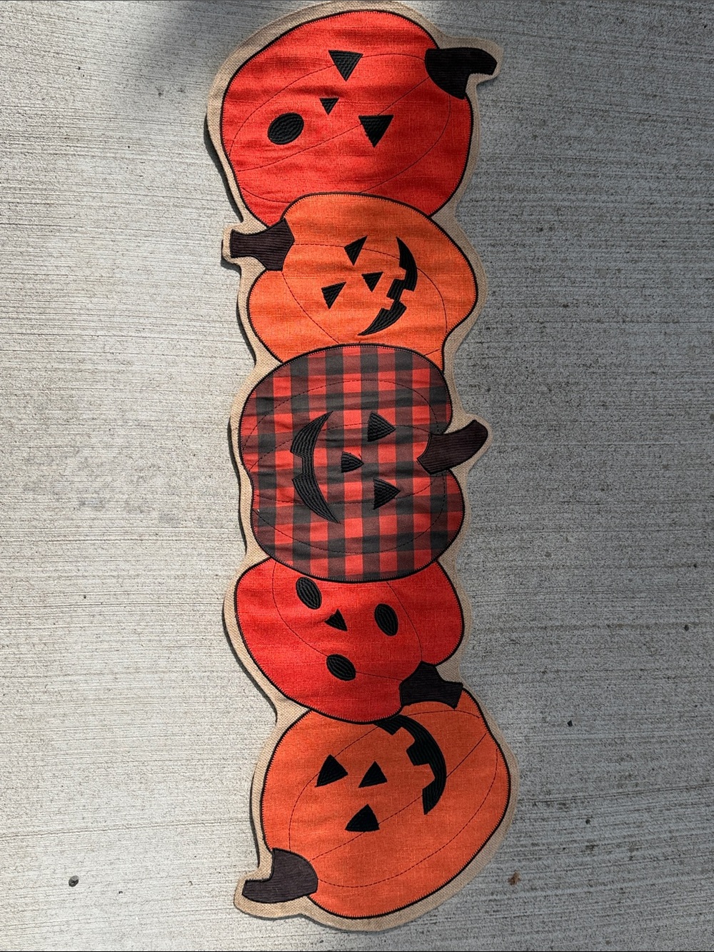Cynthia Rowley Curious Halloween Pumpkin Runner - Orange and Black Fall Accent